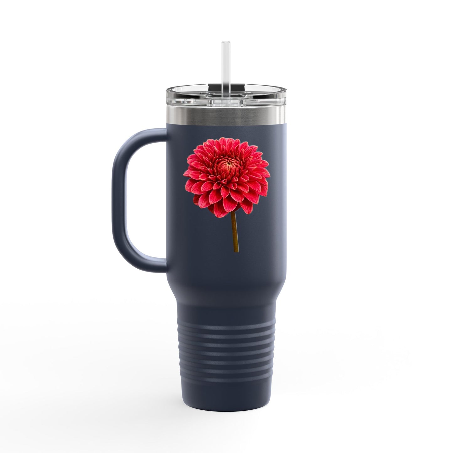 Travel Mug Dahlia Delight Premium Insulated Mug, Extra Tall Popular Style 40oz