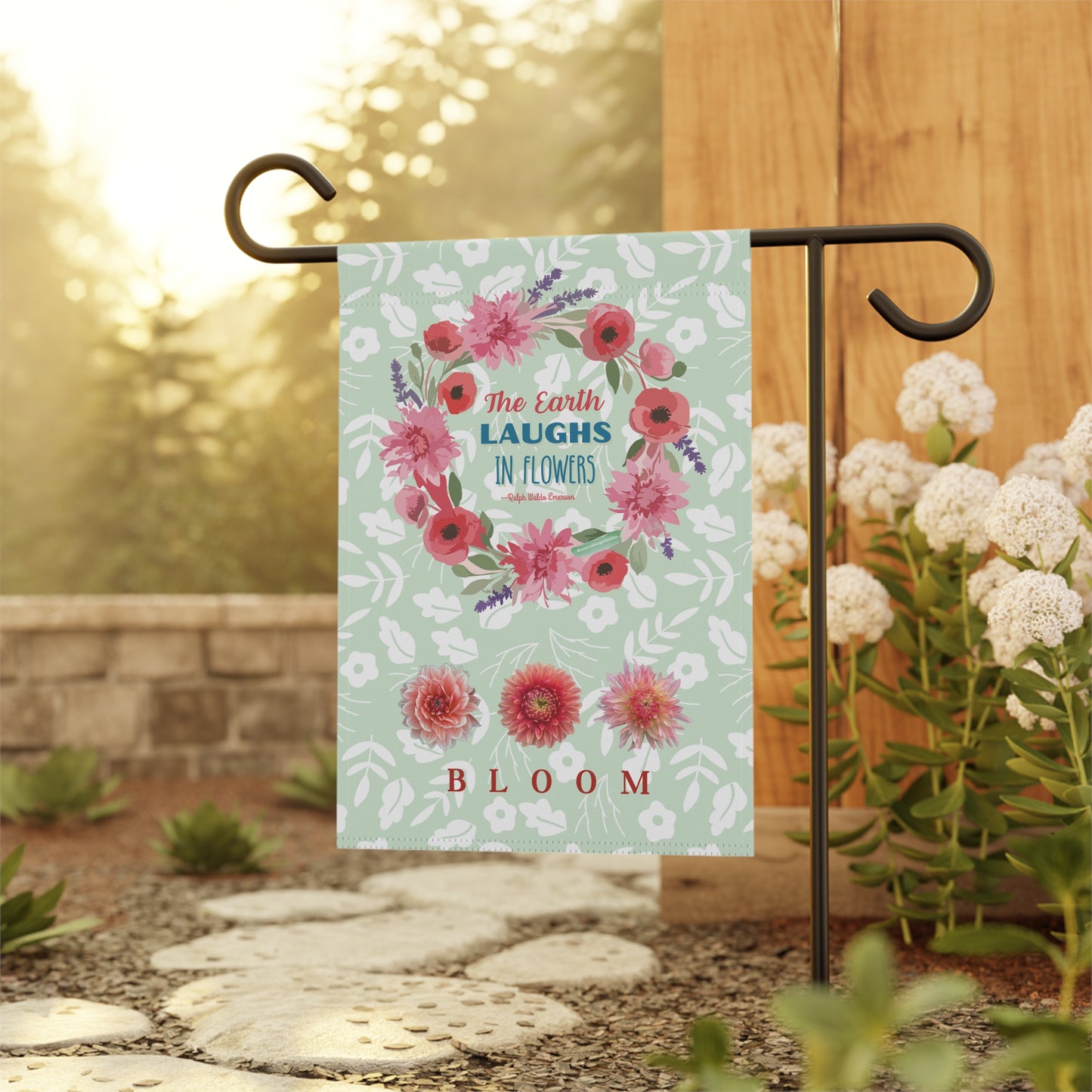 The Earth Laughs in Flower Go Bloom - Garden & House Banner