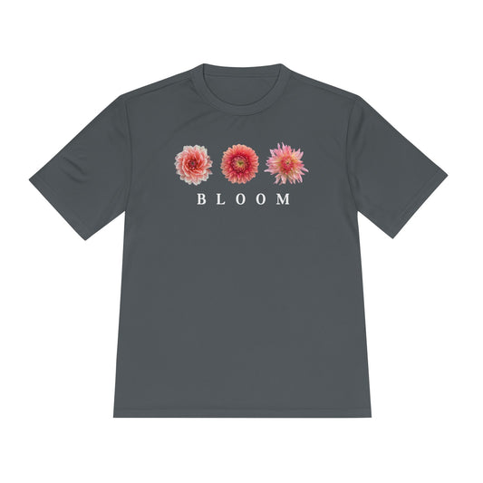 Dahlia Bloom Trifecta Moisture Wicking Tee DTF Polyester With White Lettering