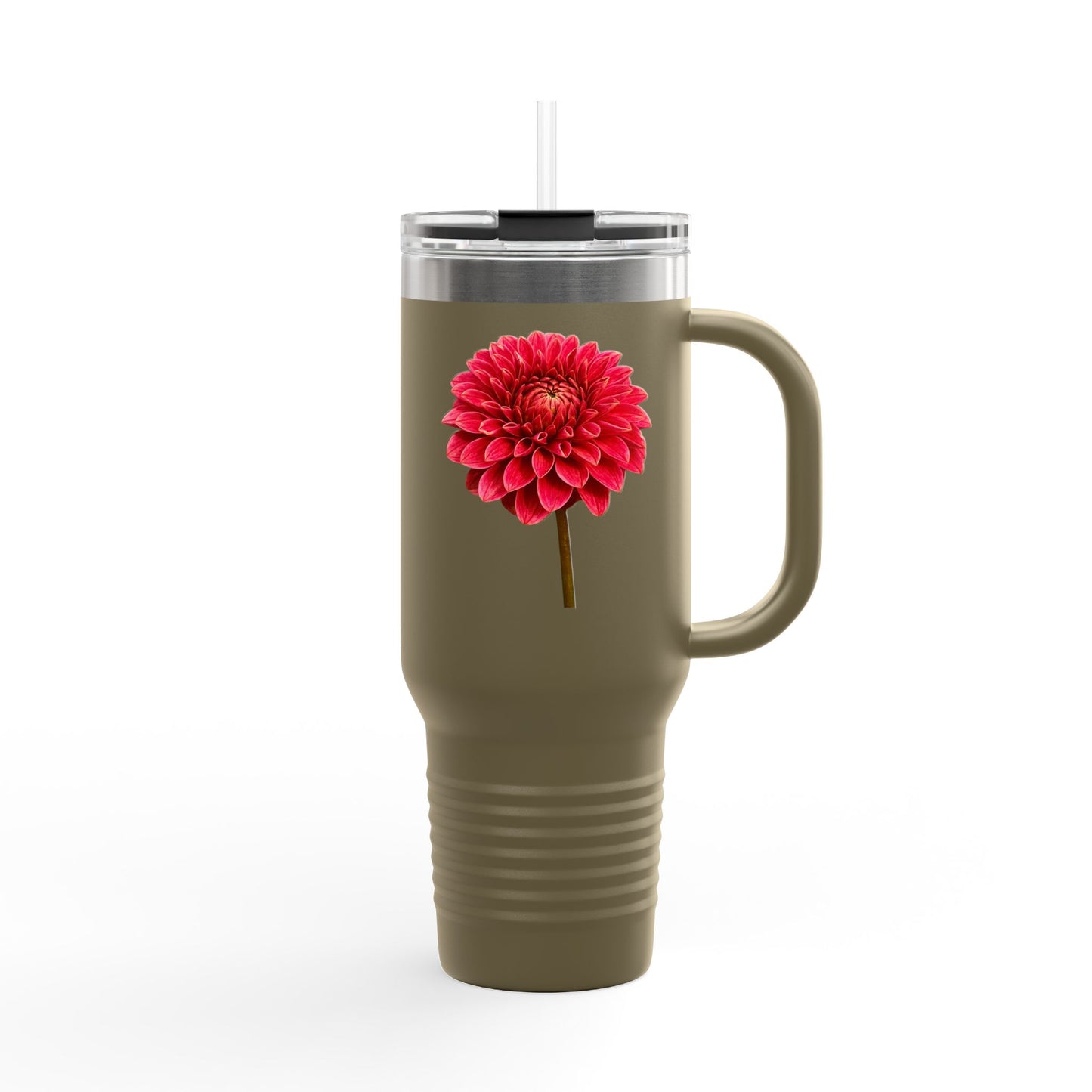 Travel Mug Dahlia Delight Premium Insulated Mug, Extra Tall Popular Style 40oz