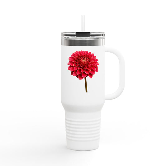 Travel Mug Dahlia Delight Premium Insulated Mug, Extra Tall Popular Style 40oz
