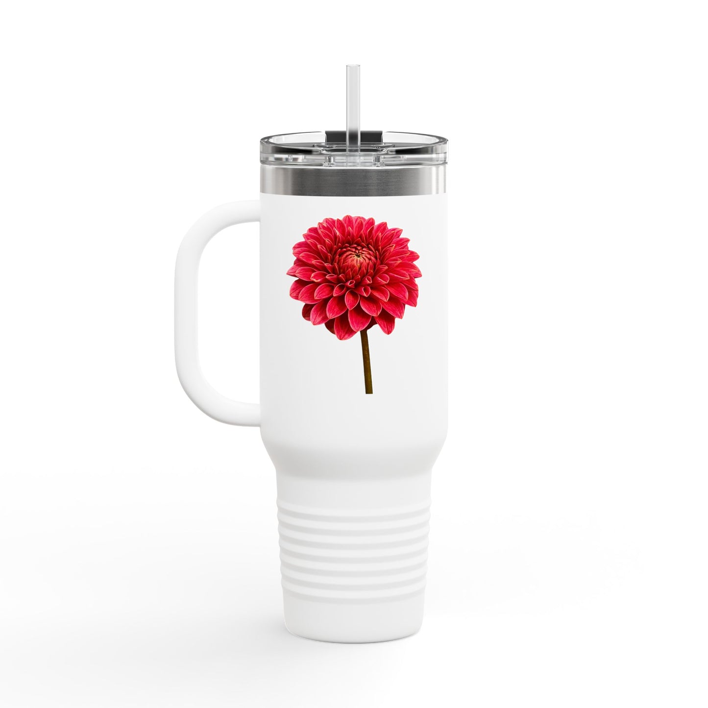 Travel Mug Dahlia Delight Premium Insulated Mug, Extra Tall Popular Style 40oz